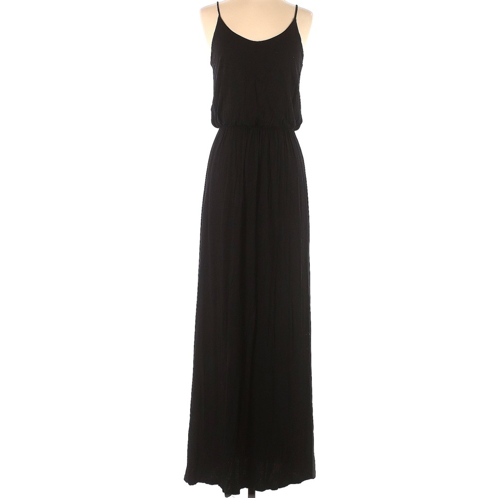 Lush Black Maxi Dress with Adjustable Straps